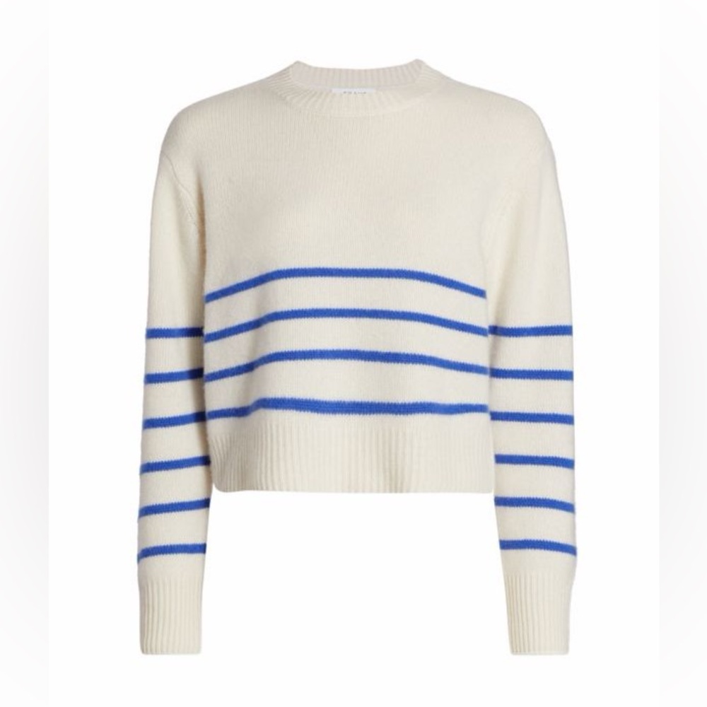 Frame Clean Striped Cashmere Sweater